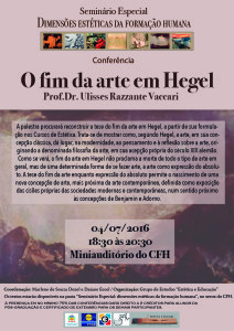Conferência 'O fim da arte em Hegel' - CFH