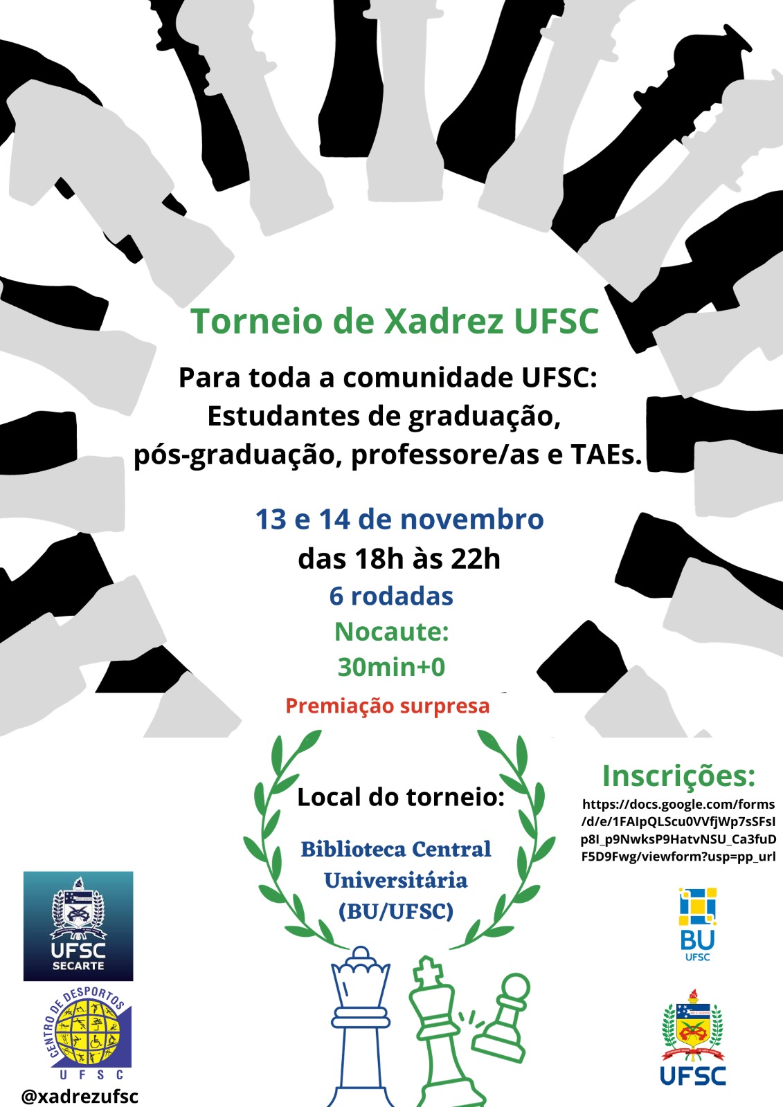 Inscrições abertas para o 2º Torneio de Xadrez Rápido da UFT