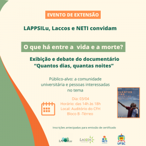 Cinedebate: O que há entre a vida e a morte? @ Auditório do CFH, bloco B, térreo