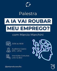 Palestra: A Inteligência Artificial vai roubar meu emprego? @ Av. Prof. Henrique da Silva Fontes, 2-156 - Trindade, Florianópolis - SC, 88040-535