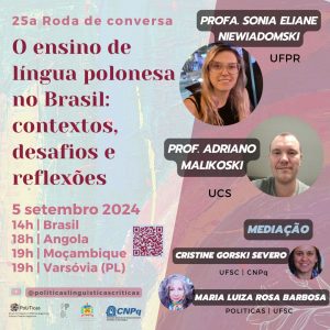 Roda de conversa 'O ensino de língua polonesa no Brasil: contextos, desafios e reflexões' @ Youtube