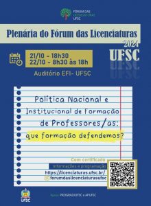 Plenária do Fórum das Licenciaturas @ Auditório do EFI