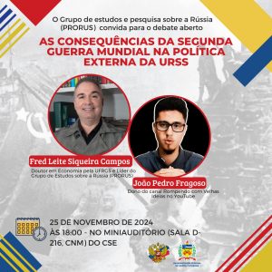 Debate aberto: Consequências da Segunda Guerra Mundial na Política Externa da URSS @ Mini Auditório (sala D 216, CNM)