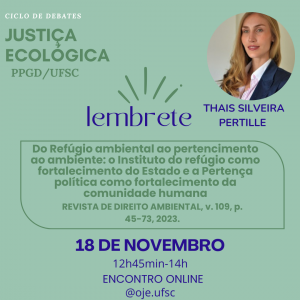 Ciclo de Debates sobre Justiça Ecológica: Refugiados Ambientais @ Reunião do Zoom