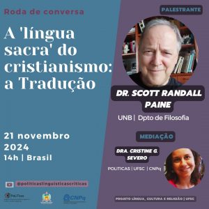 Roda de Conversa: A 'língua sacra' do cristianismo - a Tradução @ Online
