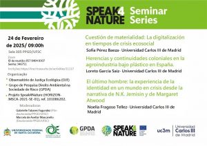 Seminário de Justiça Ecológica e Interdisciplinaridade da rede de pesquisa 'Speak For Nature' @ Sala 302 do Programa de Pós-graduação em Direito