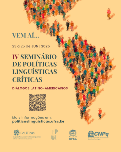 Seminário De Políticas Linguísticas Críticas: Diálogos Latino-Americanos @ Online, no YouTube