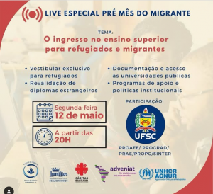 Live: O Ingresso no Ensino Superior para Refugiados e Migrantes @ Online