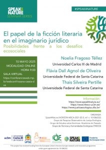 Palestra 'O papel da ficção literária no imaginário jurídico: possibilidades frente aos desafios ecossociais' @ Atividade online