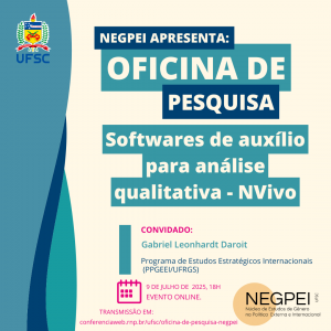 Oficina de pesquisa: Softwares de auxílio para análise qualitativa - NVivo @ Online - plataforma ConferênciaWeb