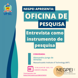 Oficina de pesquisa: Entrevistas como instrumento de pesquisa @ Online - plataforma Zoom