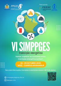 Simpósio do Programa de Pós-Graduação em Energia e Sustentabilidade (Simppges) @ Campus da UFSC Araranguá