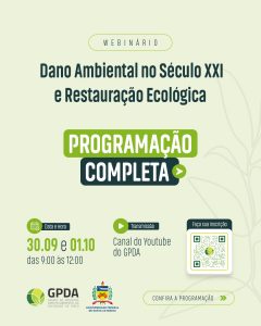 Webinário: Dano Ambiental no Século XXI e Restauração Ecológica